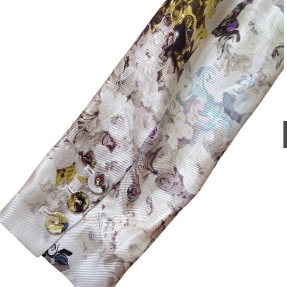 Cynthia Rowley multicolor silk floral blazer size 4 - Picture 2 of 3